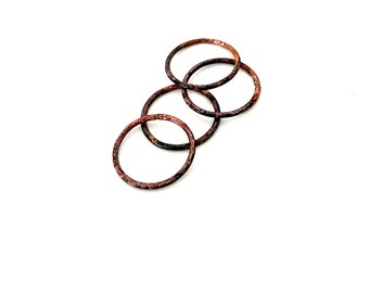 Rustic Copper Rings, Earring Jewelry Components