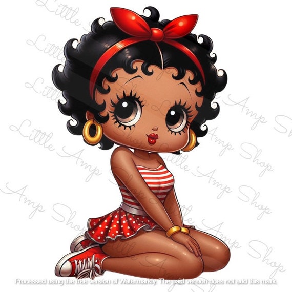 Cute Black Betty Boops Red Outfit png for print shirt mugs tumbler scrapbook card Cute Black Betty Boops Red Outfit png for print shirt mugs tumbler scrapbook card