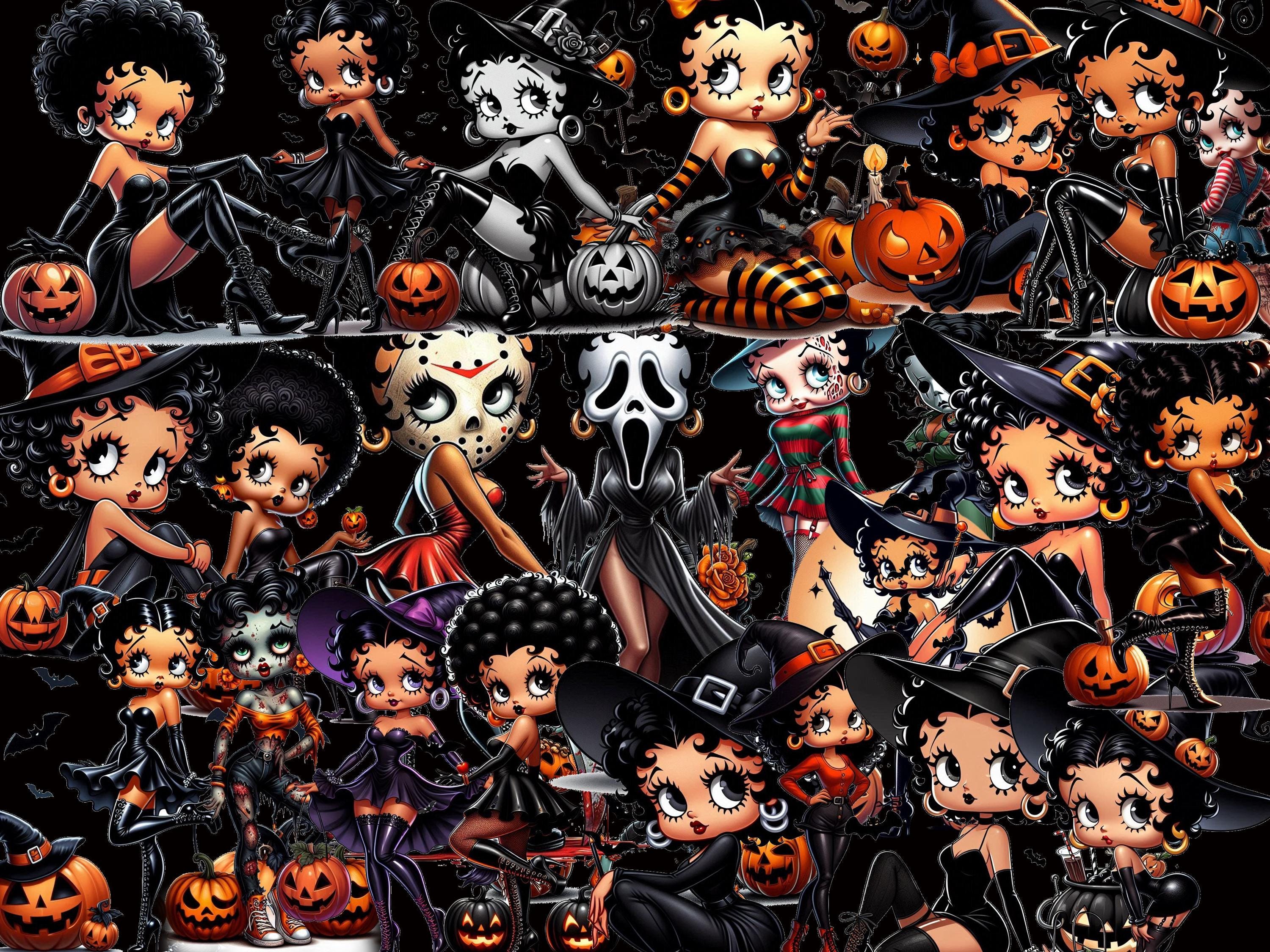 Halloween, Horror, Style Betty Boop Bundle, Pumpkin, Png, Mug