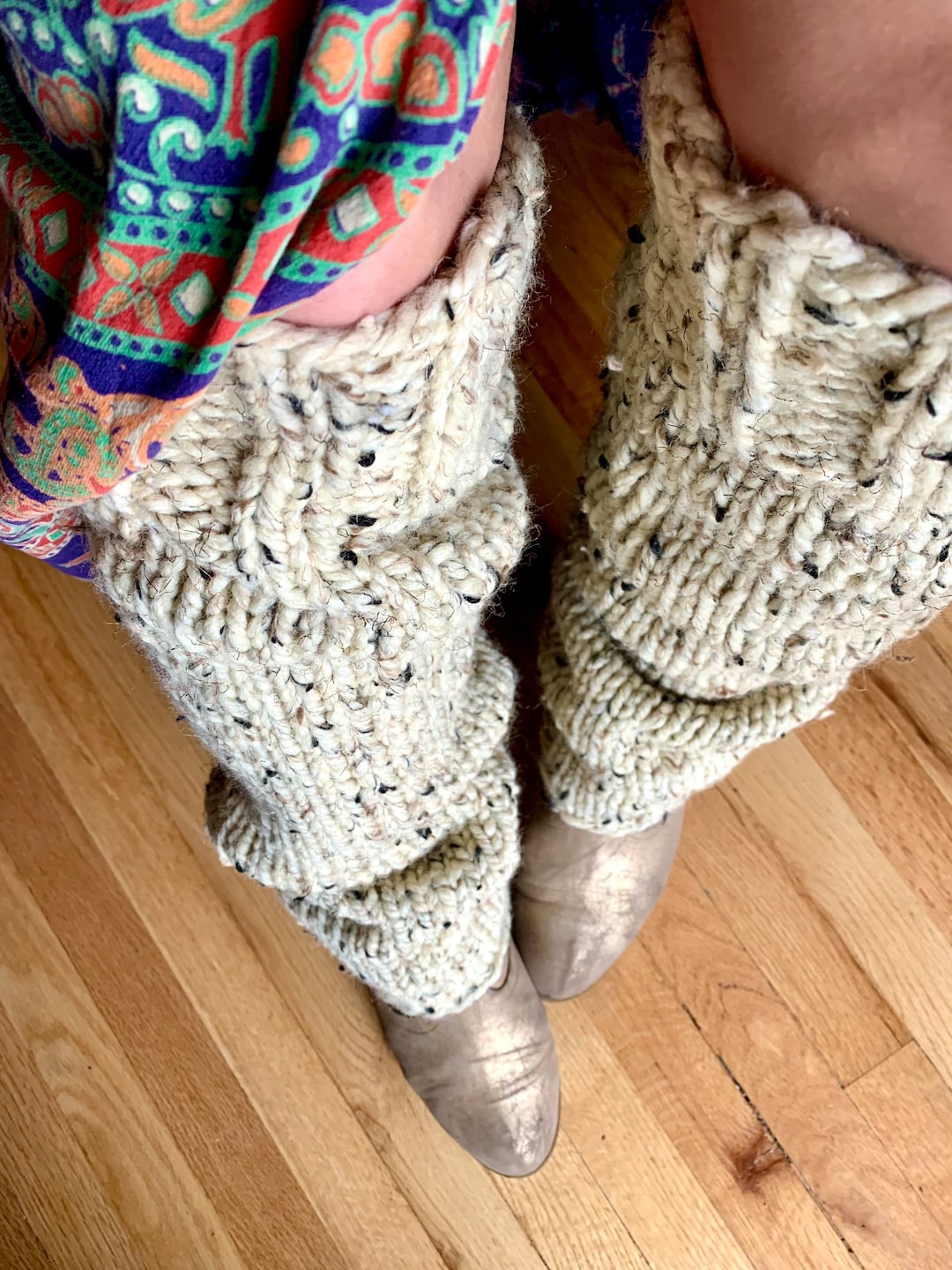 LEG WARMERS Handknit, Chunky Knit Leg Warmers, Urban Slouchy Socks