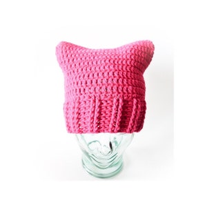 Pussyhat Pussy Hat | Political Art | Planned Parenthood Donation | Pink Cat Hat Feminism | Girl Boss | Knitted Pink Hat | Creative Women