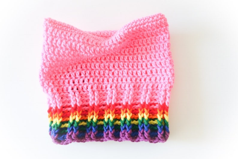 Pink Pussyhat Project, Rainbow Pride, Women's March, Planned Parenthood Donation, Girl Boss, Political Art, Cat Hat Pattern, Blue Wave image 9