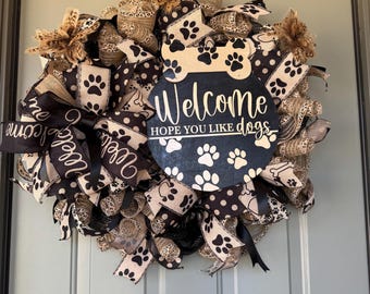Welkom Hope You Like Dogs-krans