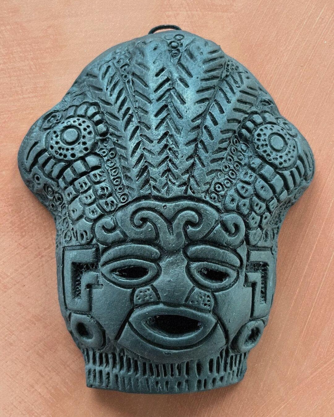 Handmade Ceramic & Clay Wall Hanging Mask - Andean Ceremonial Northern ...