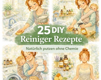 Naturalne czyszczenie bez chemikaliów, 25 przepisów DIY na środki czyszczące + bonus, gospodarstwo domowe + olejki eteryczne, poradnik dla mamy, kamień czyszczący DIY, akcesoria do aromaterapii doTERRA
