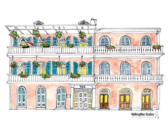 Pink French Quarter Print