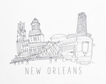 New Orleans Skyline Print