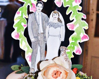 Custom Cake Topper (Illustrated)
