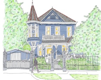 Blue Lady on St. Charles - Print