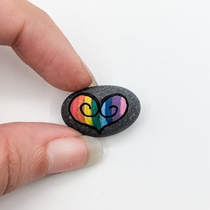 Rainbow Heart Rock