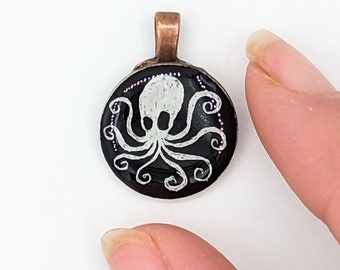 Oktopus handgezeichneter Penny Anhänger