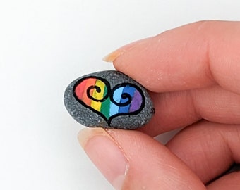 Rainbow Heart Rock