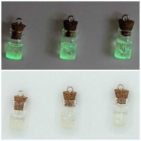 Ectoplasm Glow in the Dark Mini Bottle Pendant