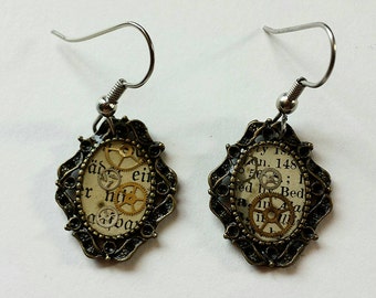 Steampunk Clockwork  Earrings