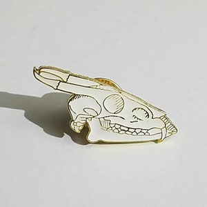 Muntjac Skull Enamel Pin