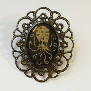 Oktopus Brosche