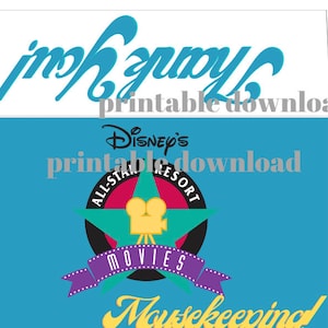 MouseKeeping envelopes All Star Movies Resort WDW Pixie Dust printable Envelopes download Housekeeping Tips Gratuities