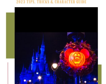 Tips, Tricks and character guide - Mickey's Not So Scary Halloween Party 2023 - Printable download