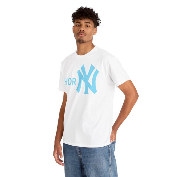 Horny Hor (NY) NY Shirt NY Yankees Logo Funny Meme Shirt for your Boyfriend or Girlfriend as a Birthday Present Gift Idea