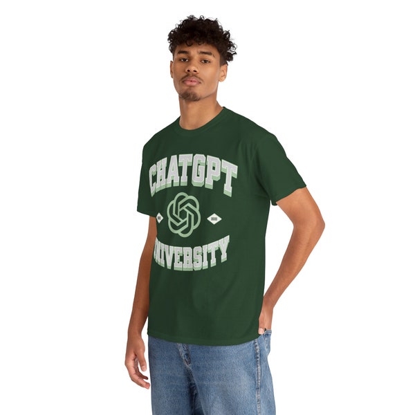 ChatGPT Meme Funny ChatGPT University and College Logo Unisex T-Shirt - AI Artificial Intelligence Shirt University College