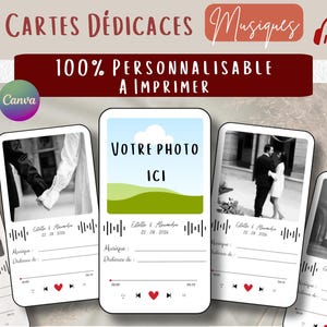 Carte demande de musique, chanson | Musique dédicace | Song request