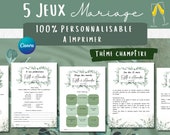 Pack 5 jeux de mariage personnalisables