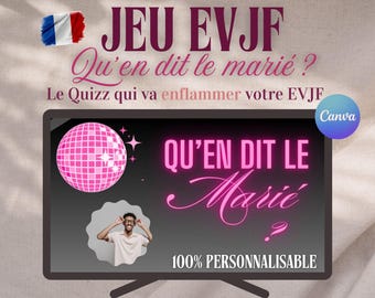 Jeu EVJF “Qu’en dit le marié ?” | Vidéo EVJF personnalisée | Animation EVJF originale