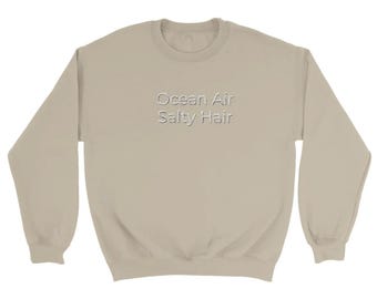 Bluza z haftem Ocean Air Salty Hair: Coastal Crewneck