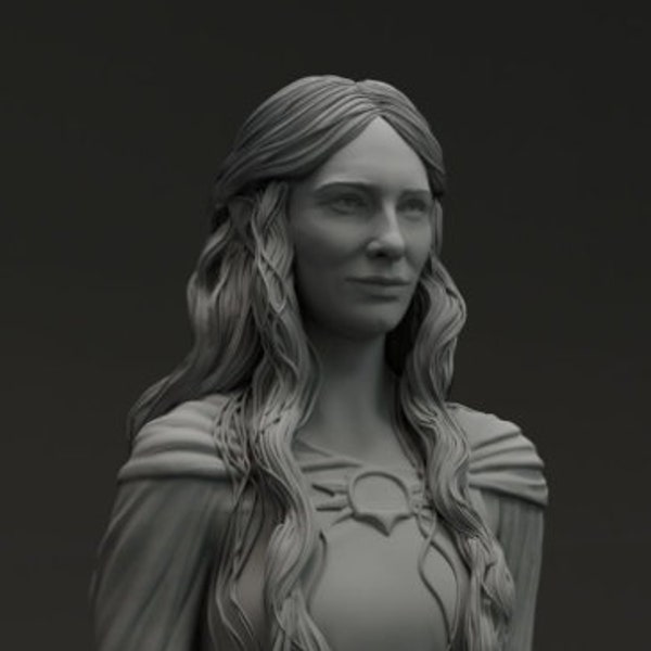 White Elf Lady Galadriel From Lord of the Rings STL File 3D Design for 3D Printer, Lotr The Hobbit, 3D Printed Figure File, Gamer Gift lotr