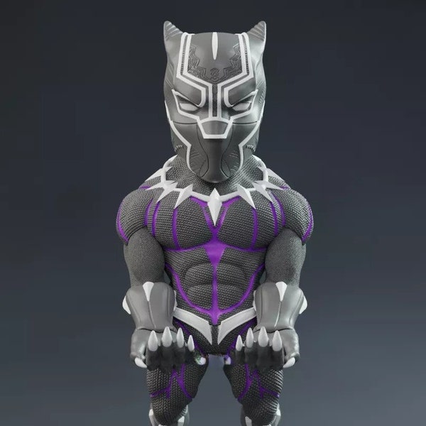 Black Panther T'challa Joystick Holder From Marvel Avengers 3D STL File for 3D Printer, Movie Character 3D Digital Printing Diorama 3D Model