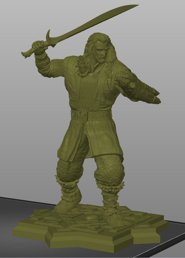 Thorin Oakenshield Action Figure From Lord of the Rings STL File for 3D ...
