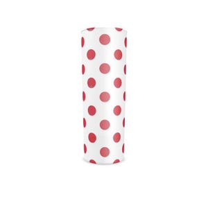 Retro czerwona szklanka do picia Highball w kropki