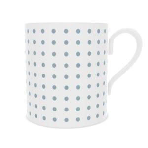 Cute Blue Polka Dots Cup - Elegant Fine Bone China Drinkware