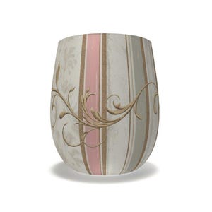 Luksusowy kryształowy kieliszek do wody w różowych pastelach - Designer Decor