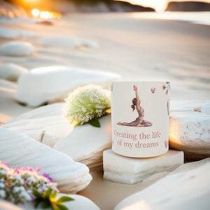 Inspirational Bone China Mug - Creating the Life of My Dreams