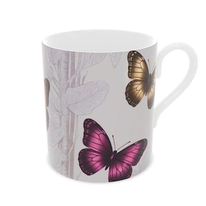 Vintage Style Fine Bone China Mug with Summer Flowers