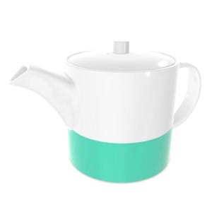 Elegante bule de chá em porcelana fina verde menta - perfeito para amantes de chá.