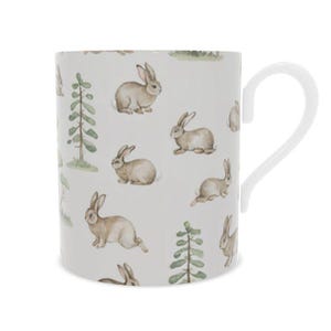 Whimsical Rabbit  Bone China Mug - Country Style