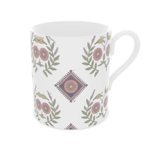 Vintage Fine Bone China Mug - Floral Design
