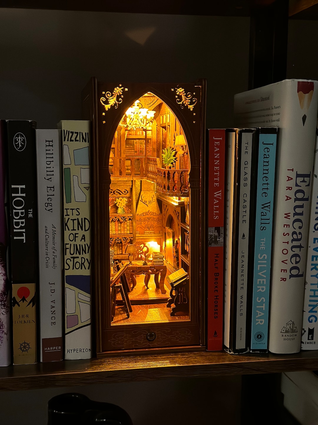 Finished Book Nook - Library - Book Shelf Treasure - Book Worm Gifts ...