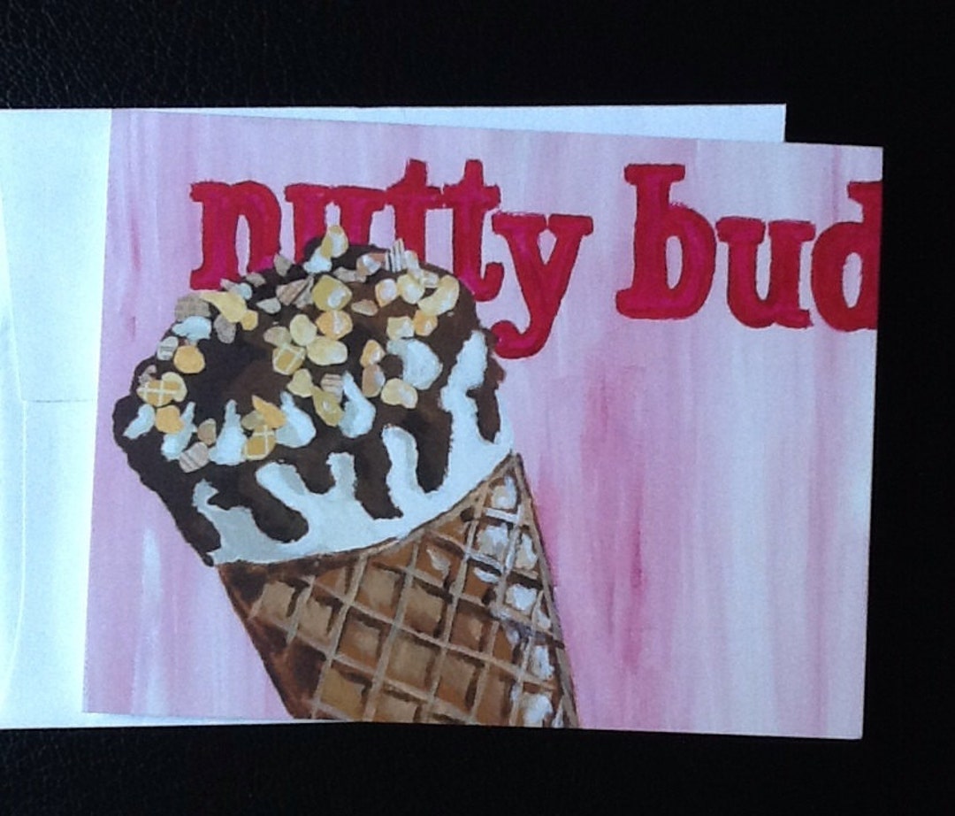 Nutty Buddy Ice Cream Single Notecard From Original Collage