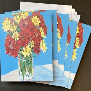 Juego de tarjetas Garden Fire Note de pintura original