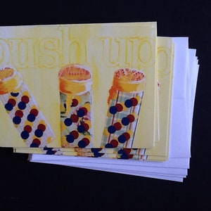 Push Up Eis Notecard Set aus Original Collage