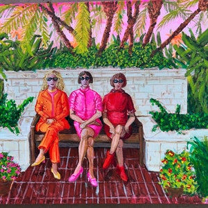 Three Friends Original Acrylic Painting