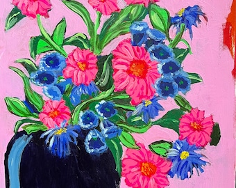 Berry Bouquet Original Acrylic Painting