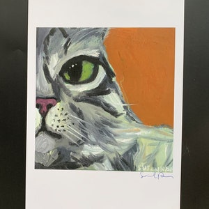 Wise Cat Limited Edition Print from Original Painting