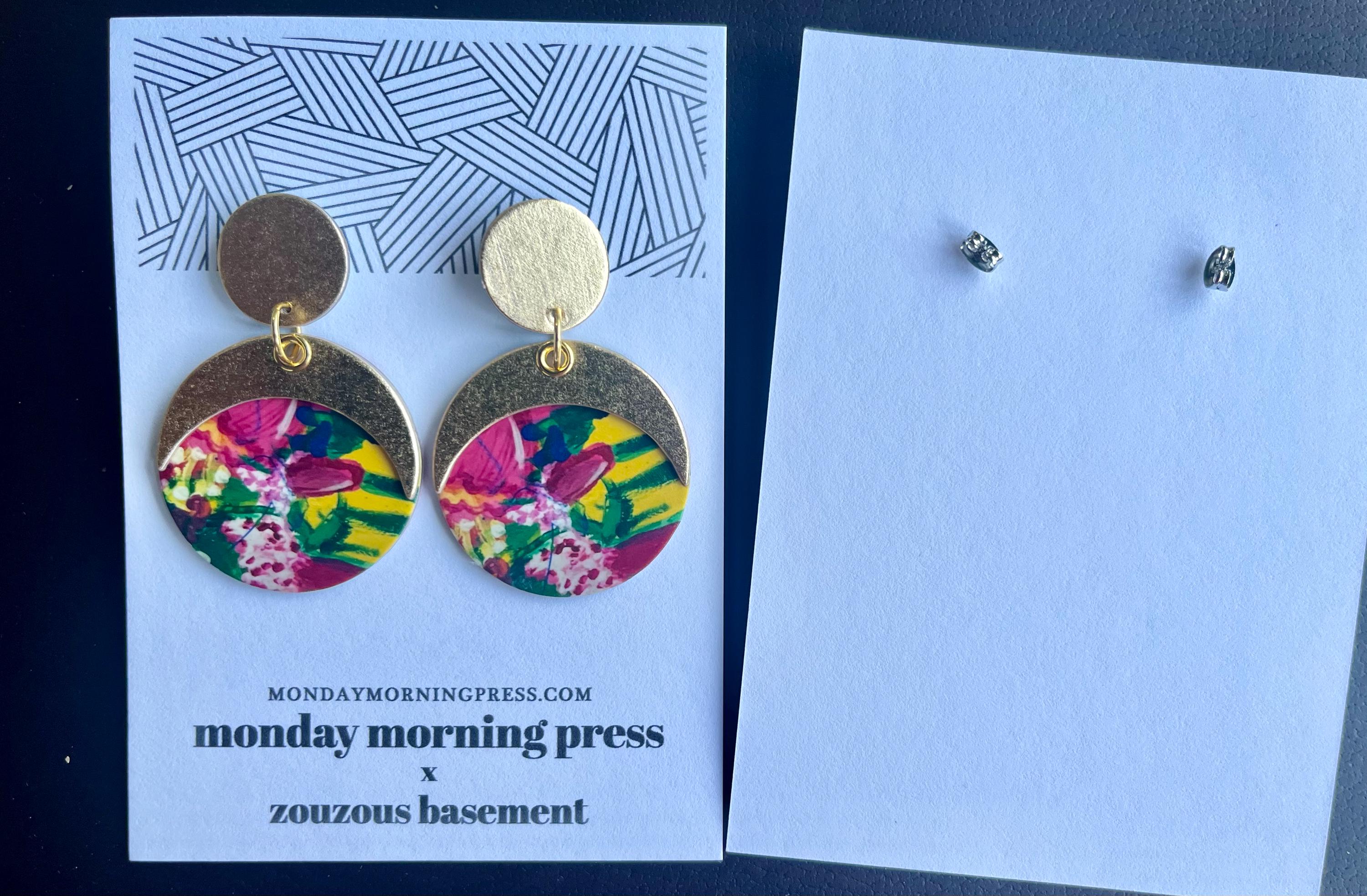 Morgan Handmade Rations Morgan Handmade Paper Earrings From Original Paintings - Etsy