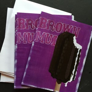 Brown Mule Ice Cream Karten Set aus Original Collage