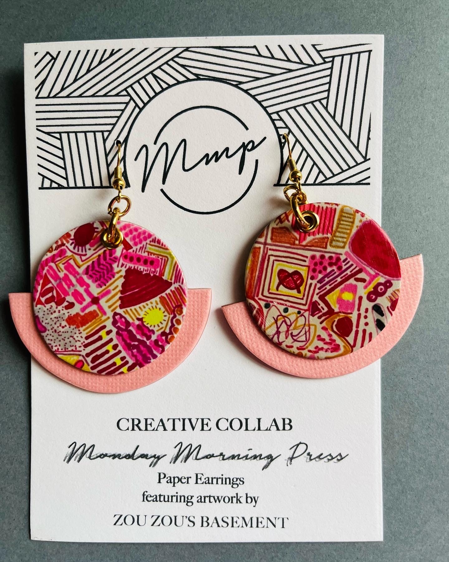 Handmade paper earrings – Monday Morning Press