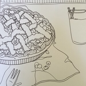 Desserts Coloring Book with Original Art Illustrations | Etsy